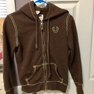 True Religion Brown Hoodie